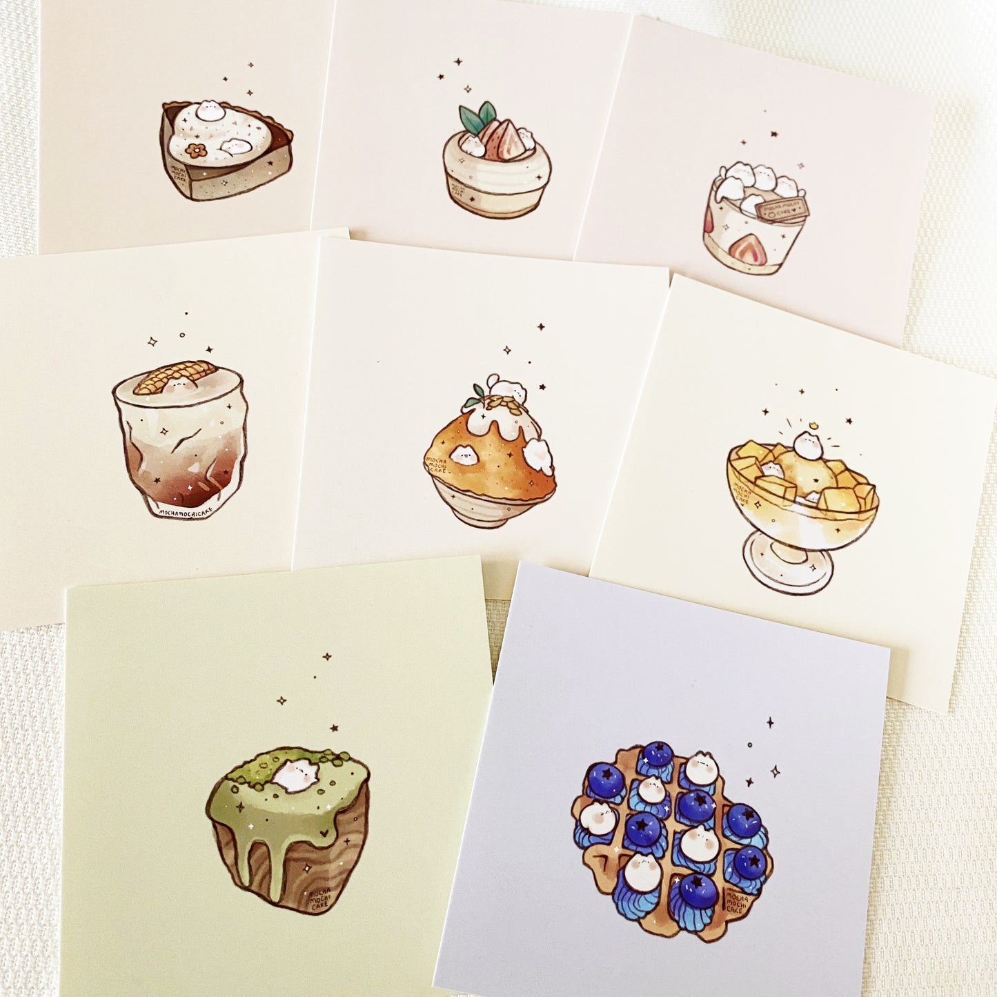 Little Cat Desserts Art Prints