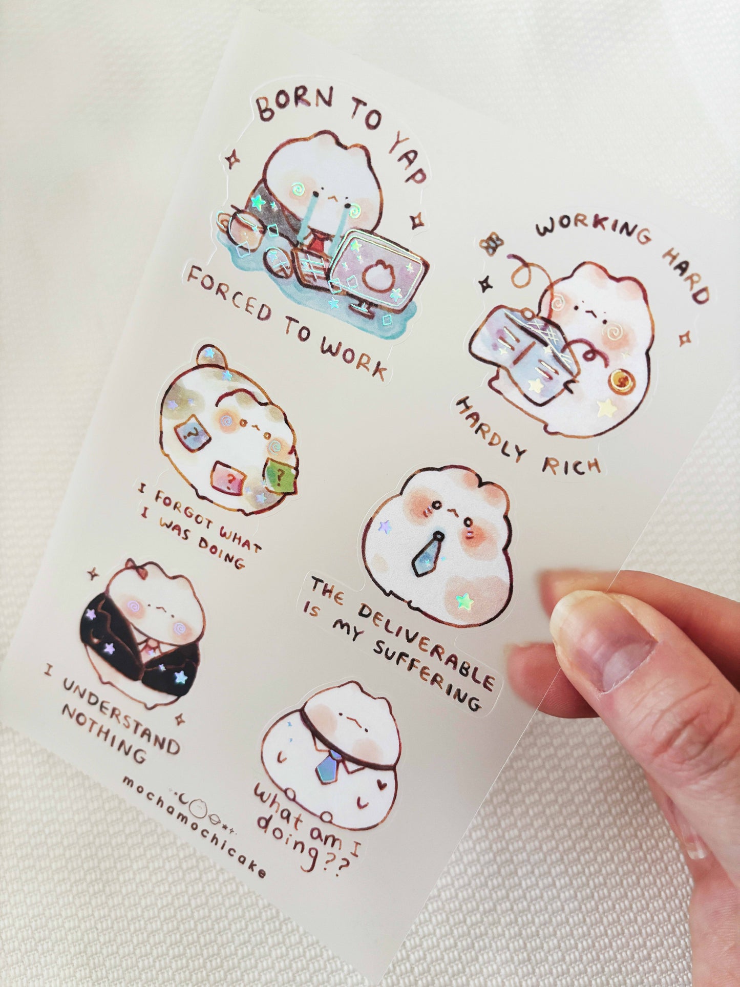 Corporate Work Clear Matte Sticker Sheet