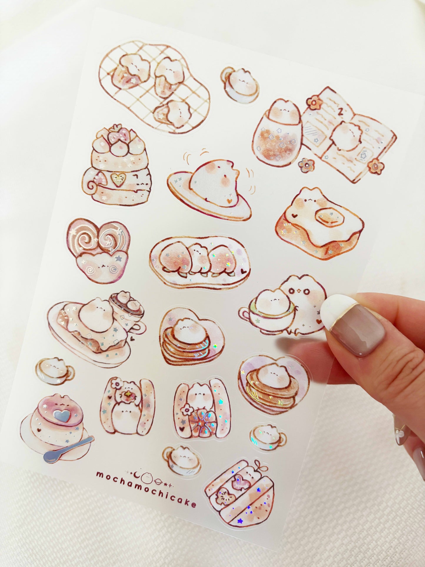 Cozy Cafe Clear Matte Sticker Sheet
