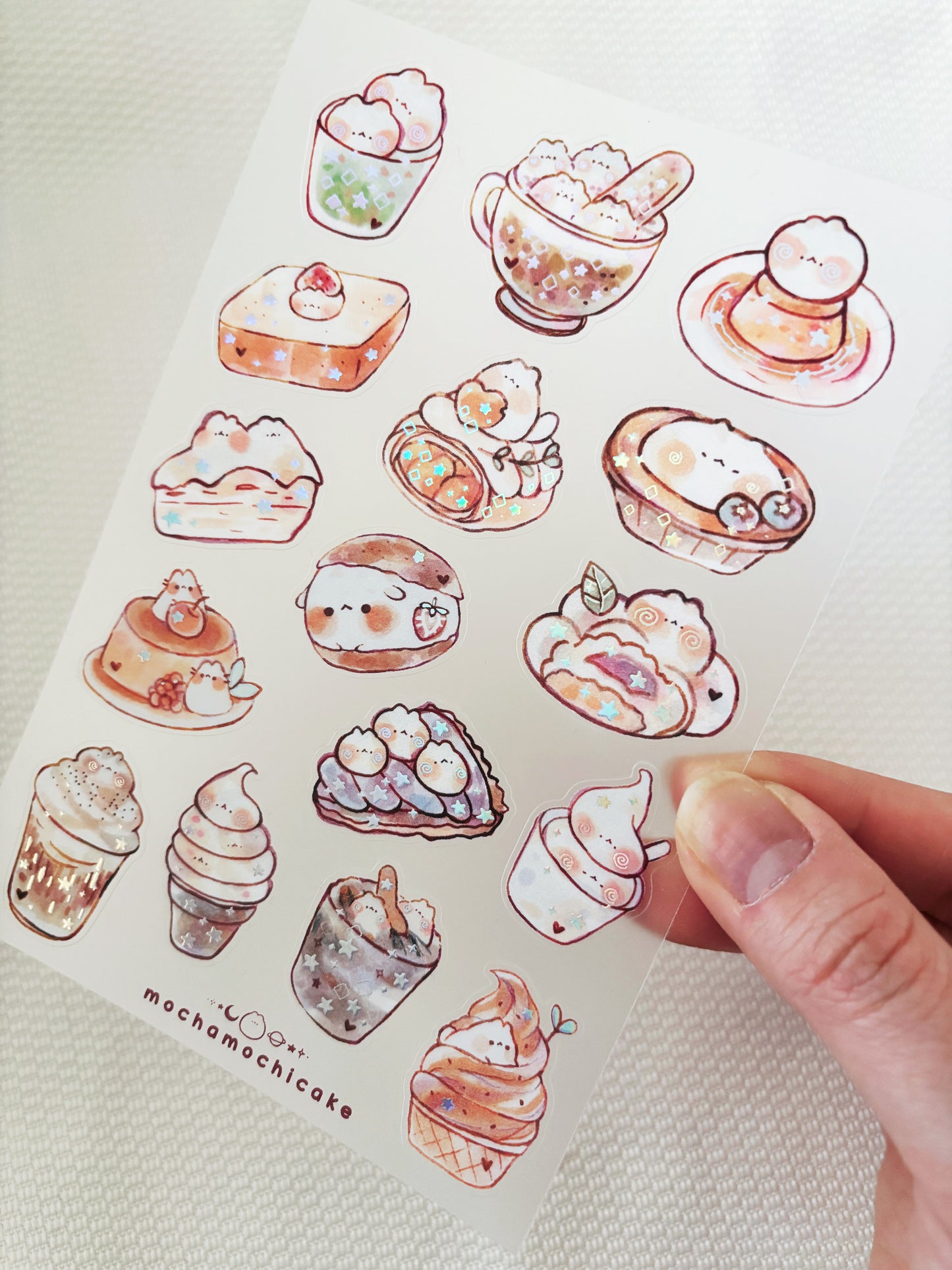 Cozy Desserts Clear Matte Sticker Sheet