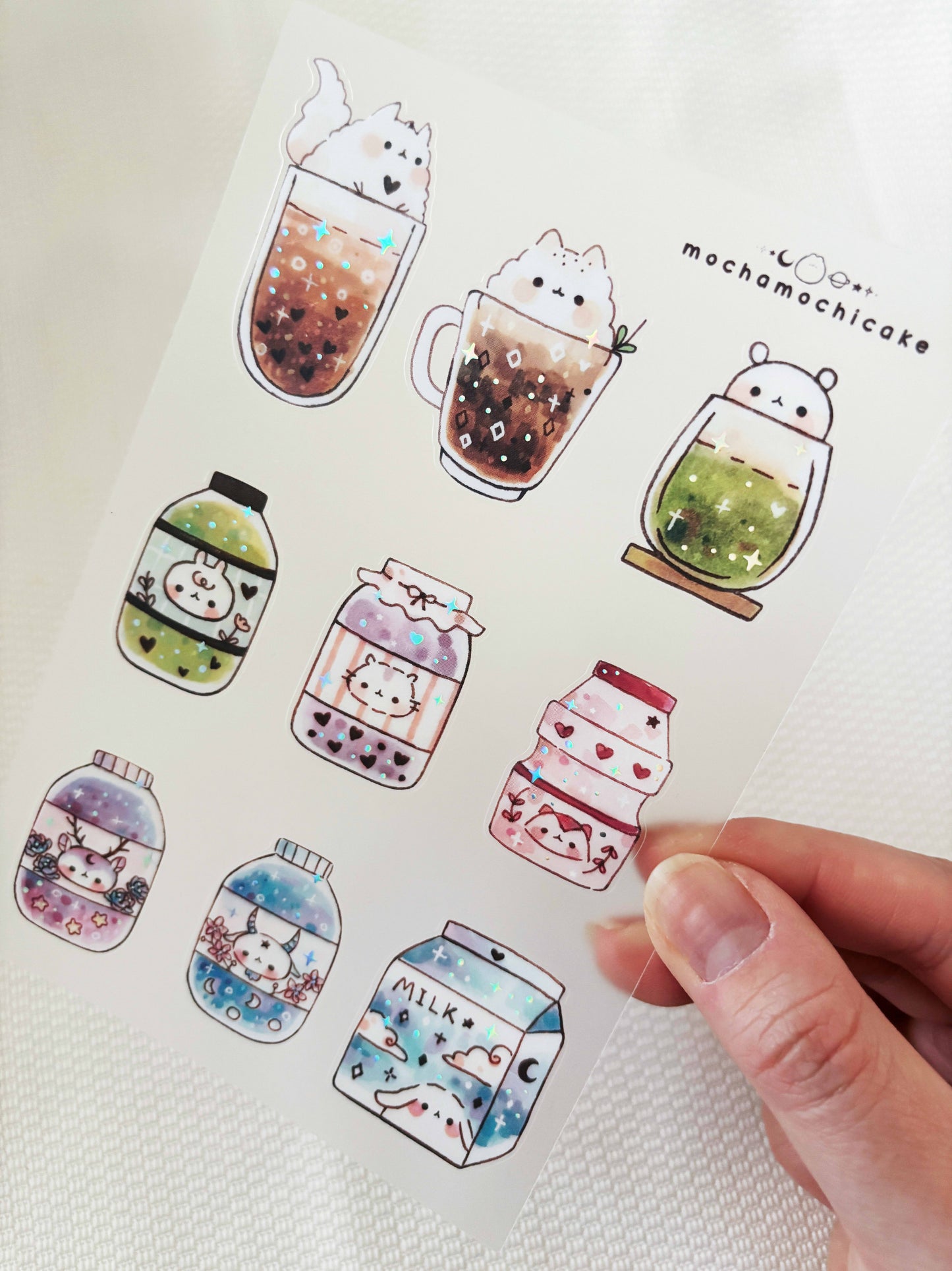 Drinks Clear Matte Sticker Sheet
