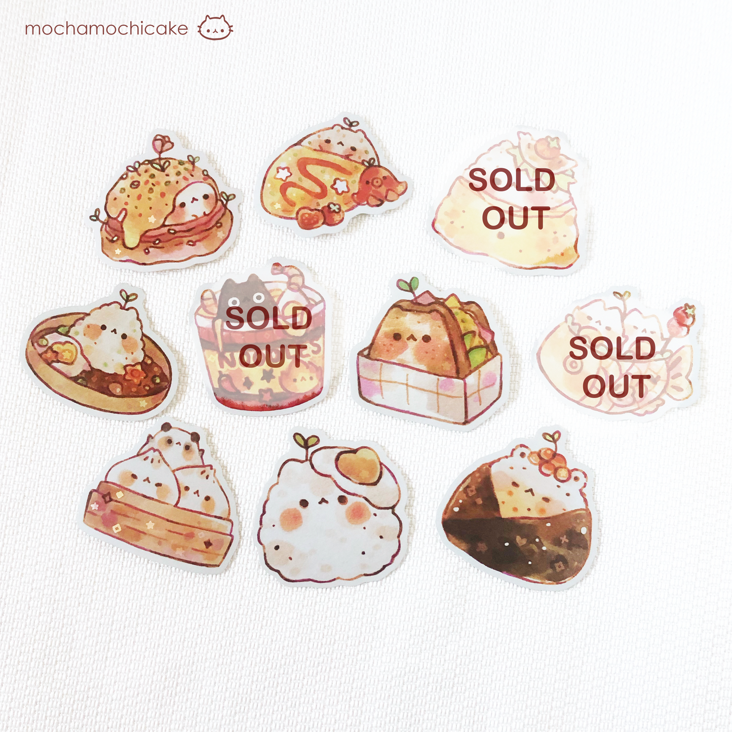 Cute Animal Foodies Vinyl Stickers