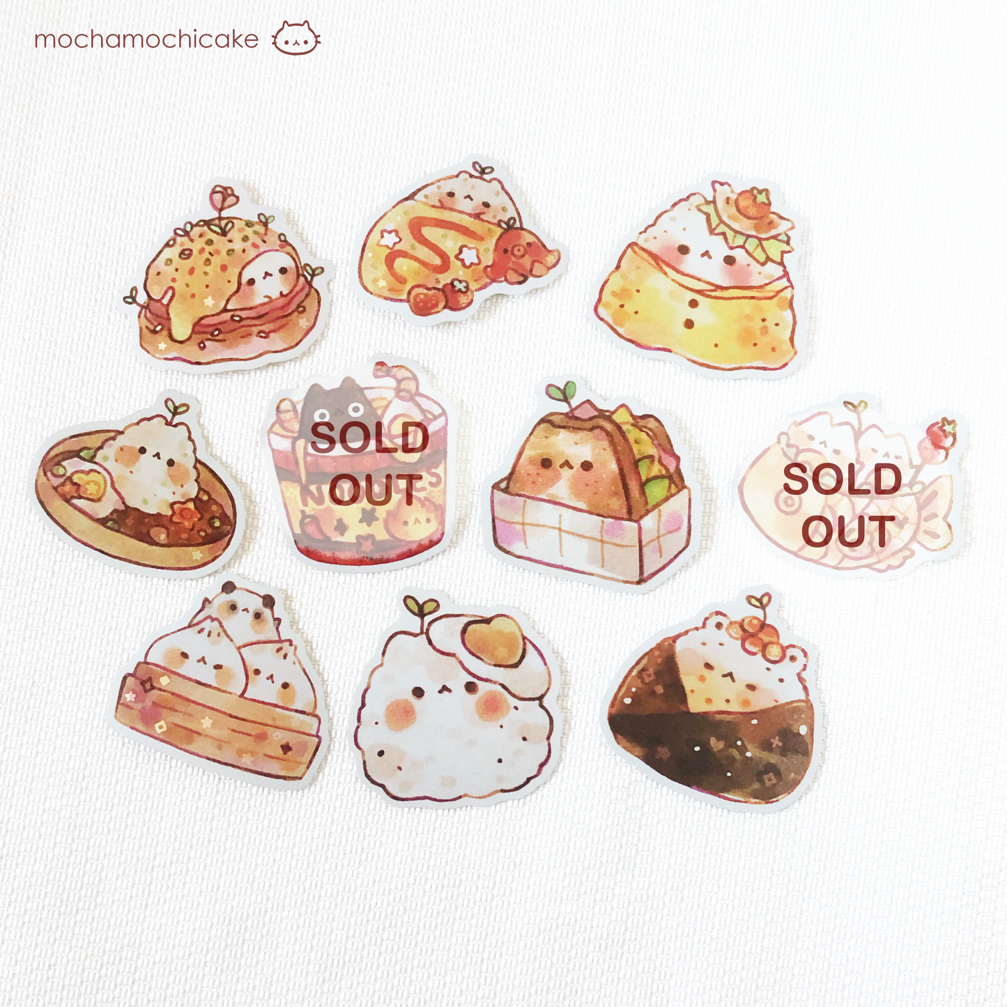 Cute Animal Foodies Vinyl Stickers