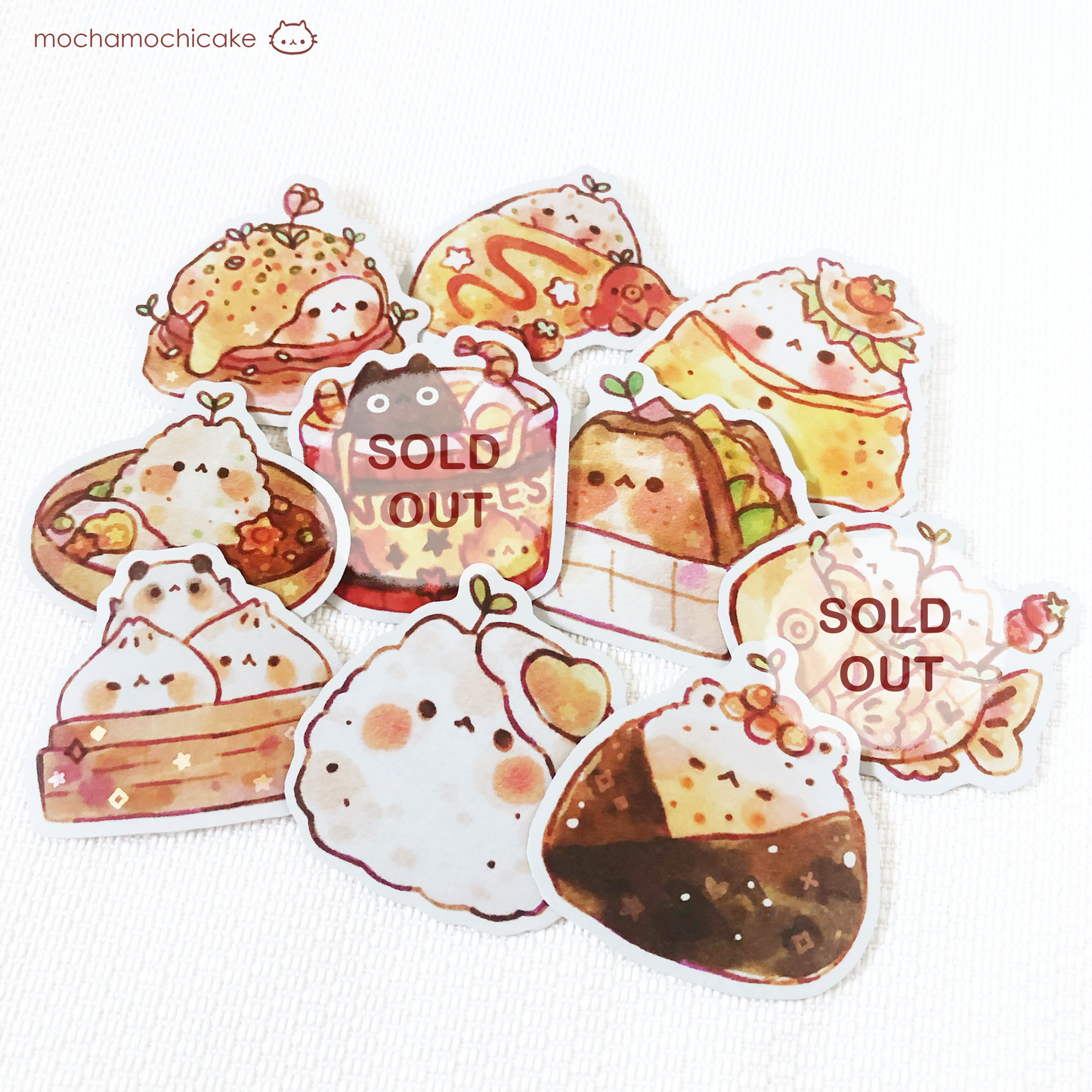 Cute Animal Foodies Vinyl Stickers