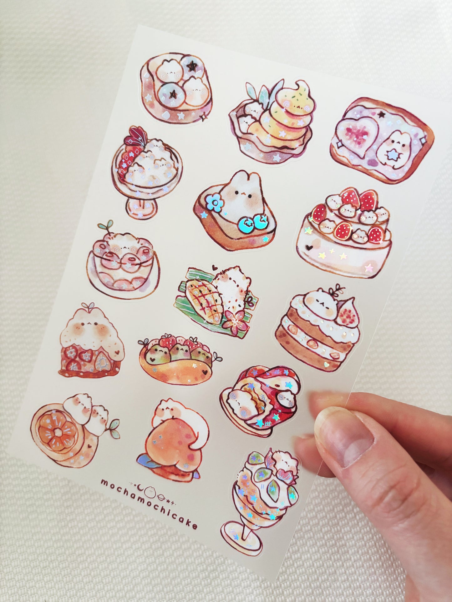 Fruit Desserts Clear Matte Sticker Sheet