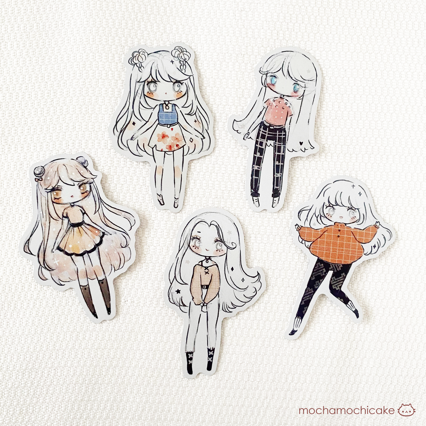 Kawaii Girls Stickers Vinyl Stickers