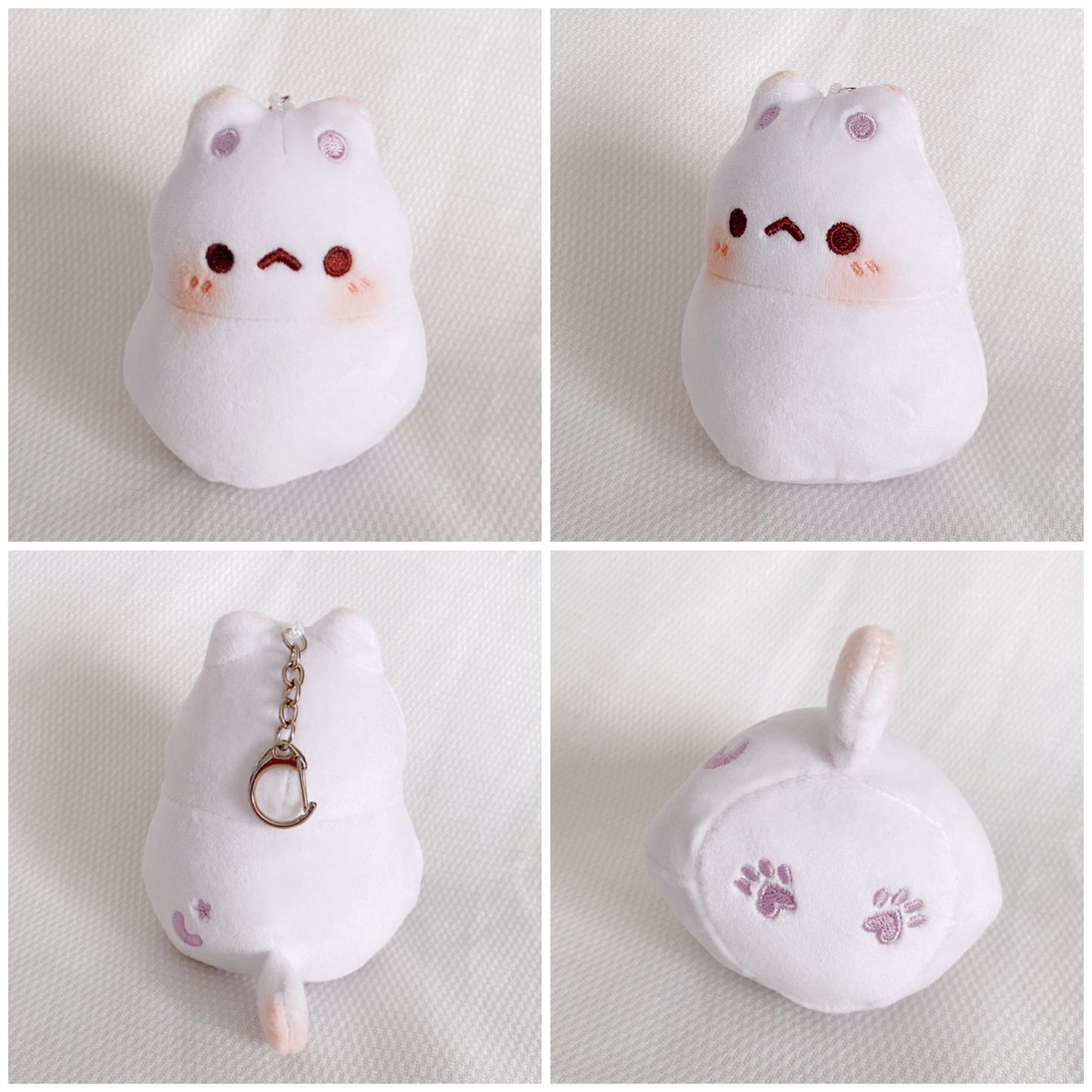 Mochi Moon Kitty Plush Keychain