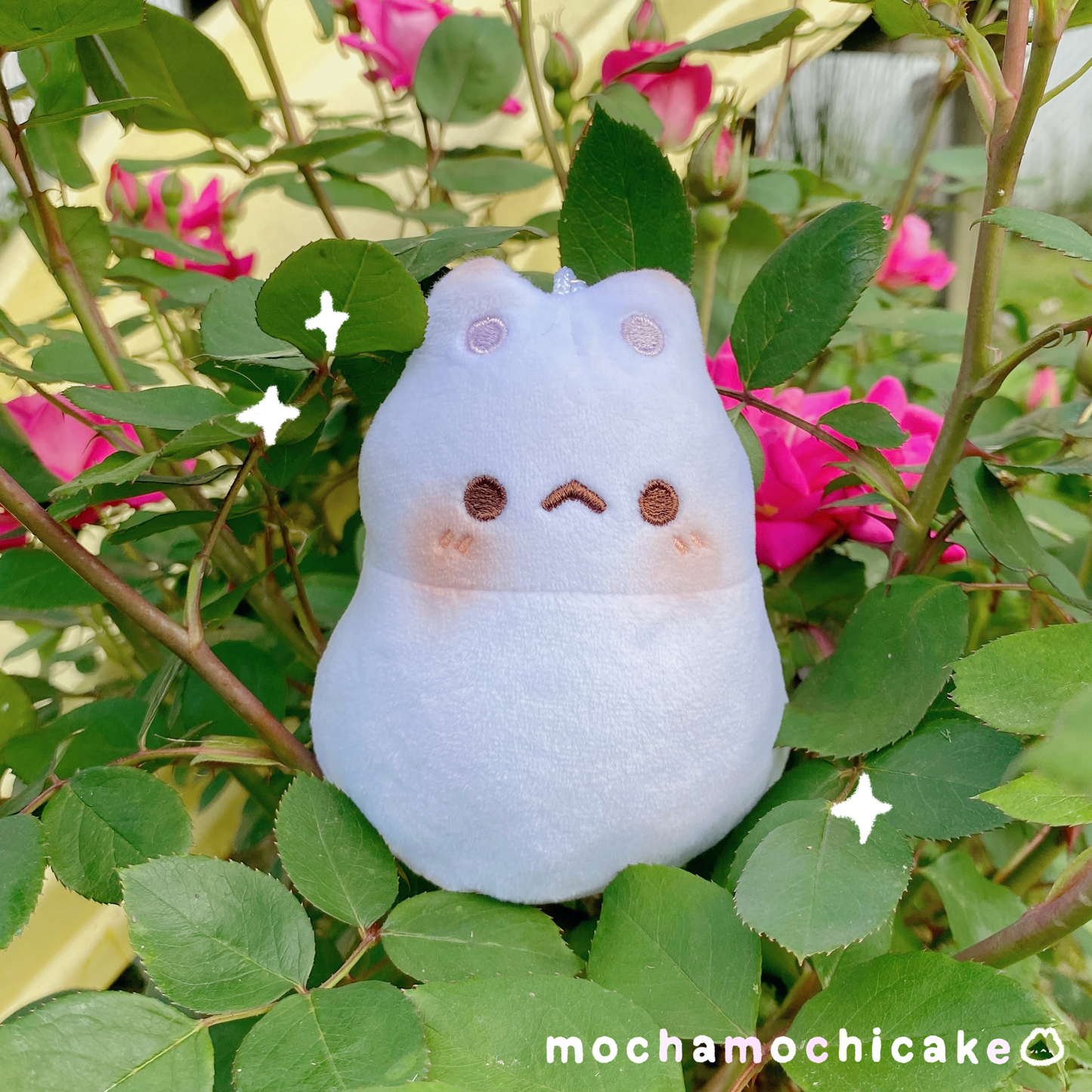 Mochi Moon Kitty Plush Keychain