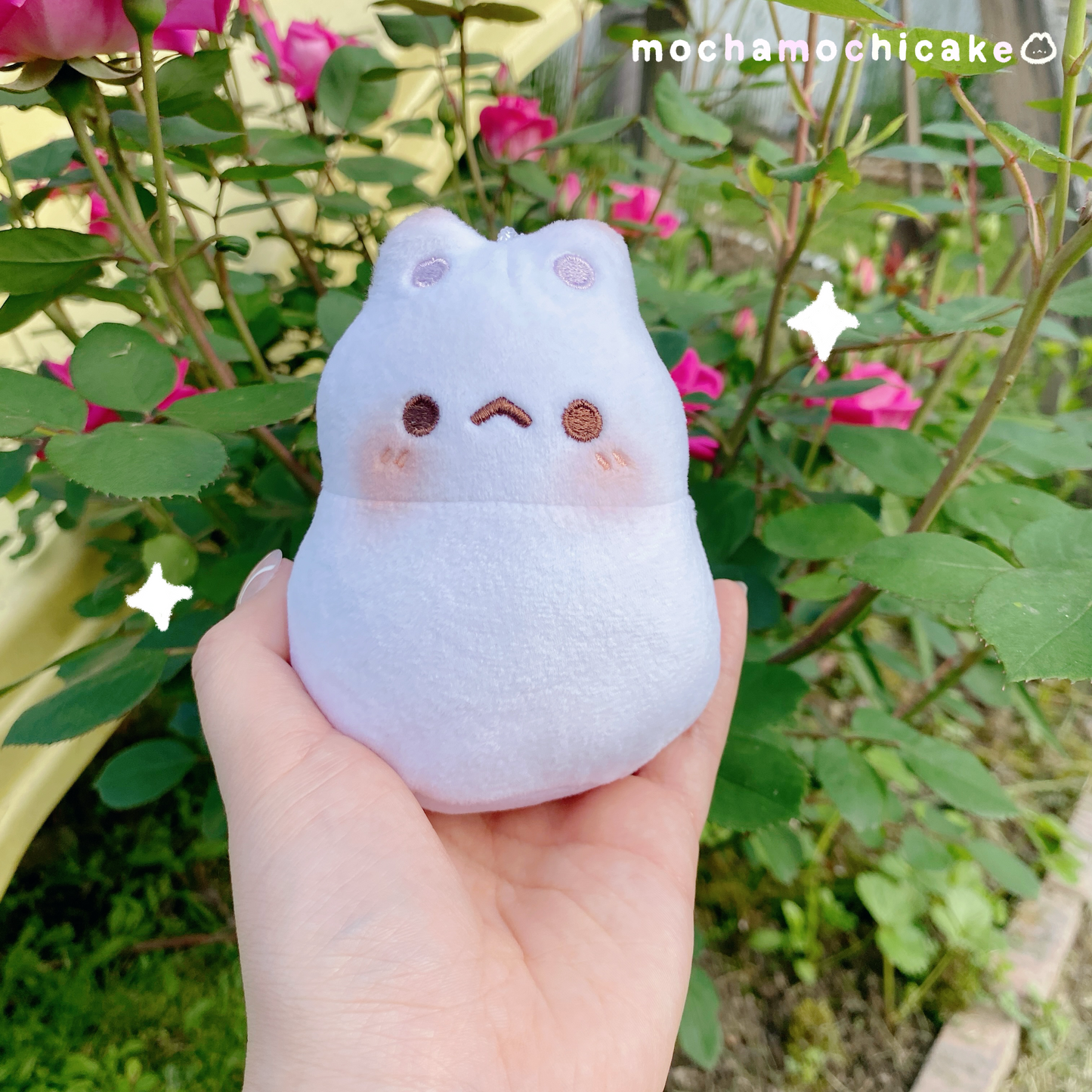 Mochi Moon Kitty Plush Keychain