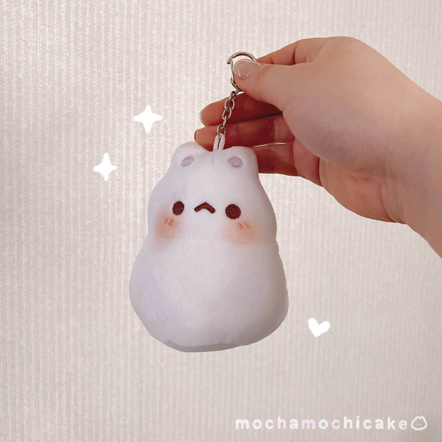 Mochi Moon Kitty Plush Keychain