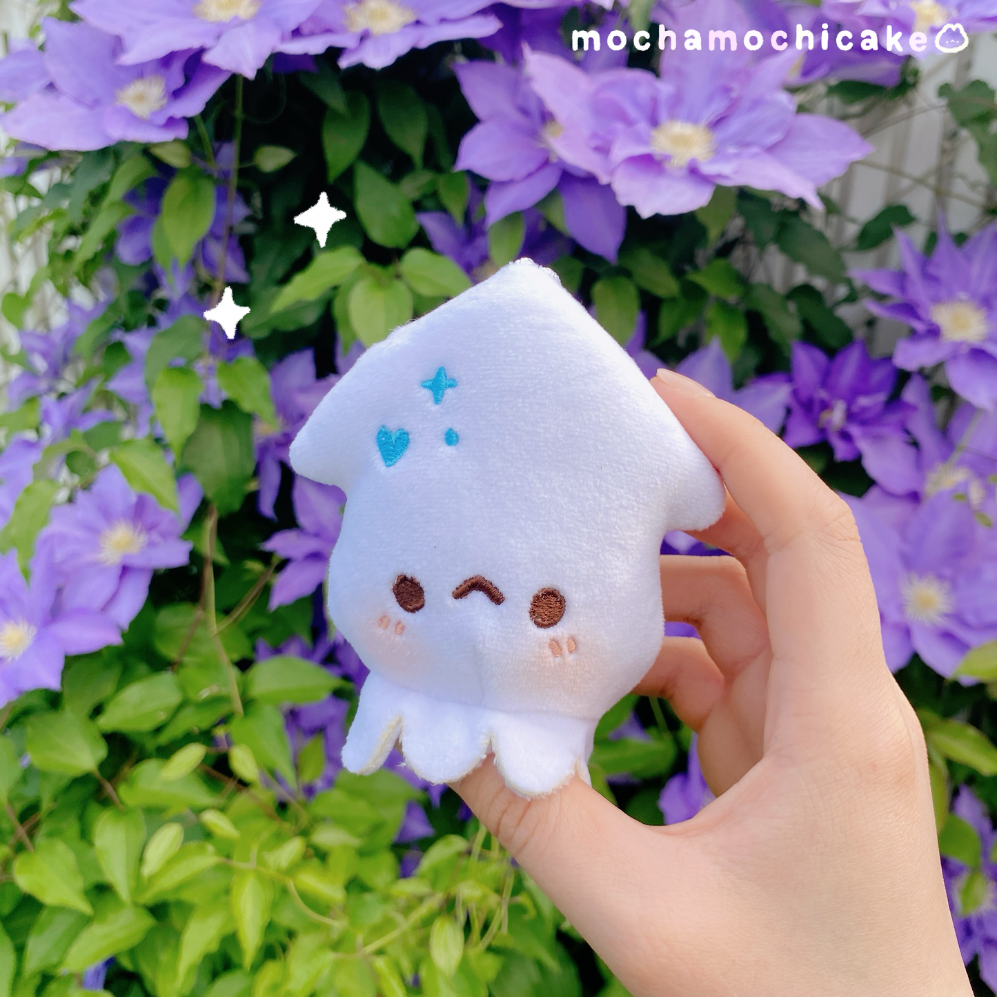 Mochi Squid Plush Keychain