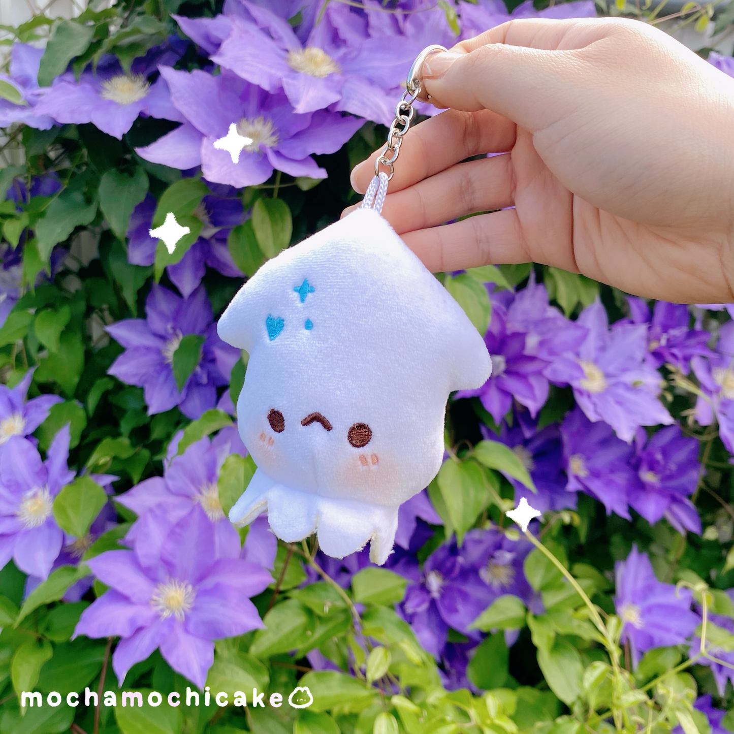 Mochi Squid Plush Keychain