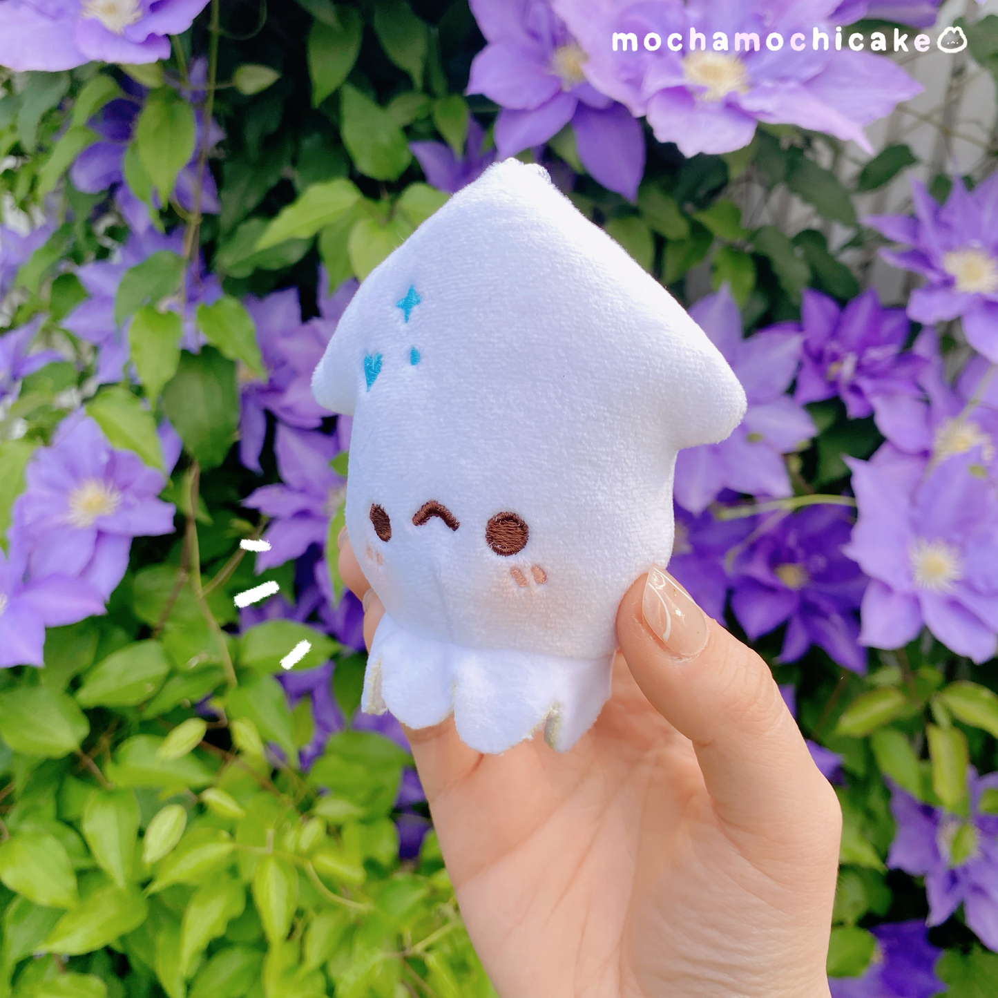 Mochi Squid Plush Keychain