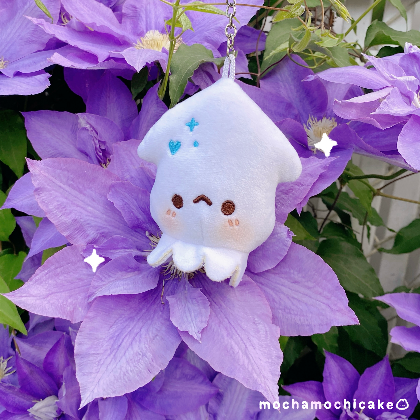 Mochi Squid Plush Keychain