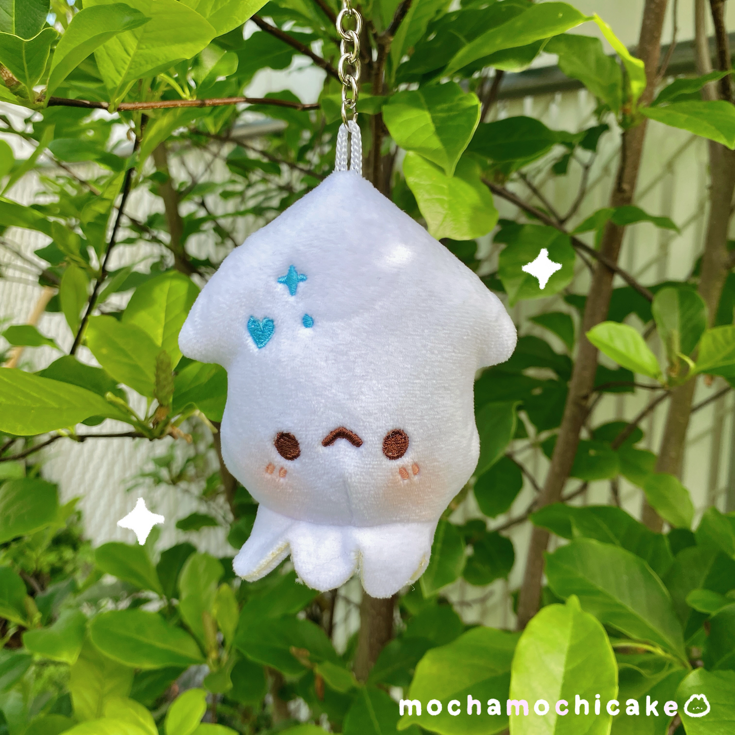 Mochi Squid Plush Keychain