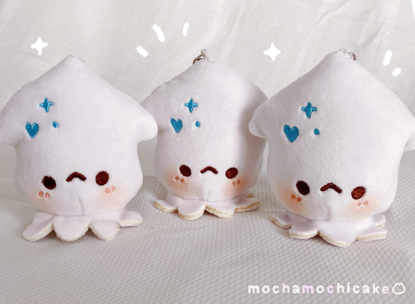 Mochi Squid Plush Keychain