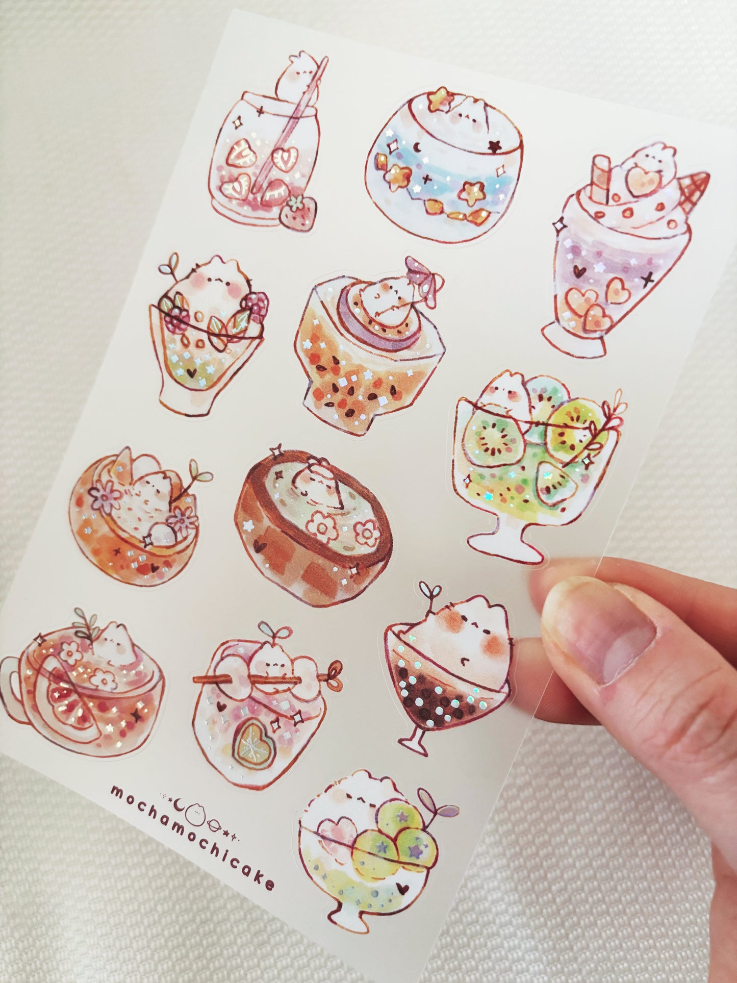 Little Drinks Clear Matte Sticker Sheet