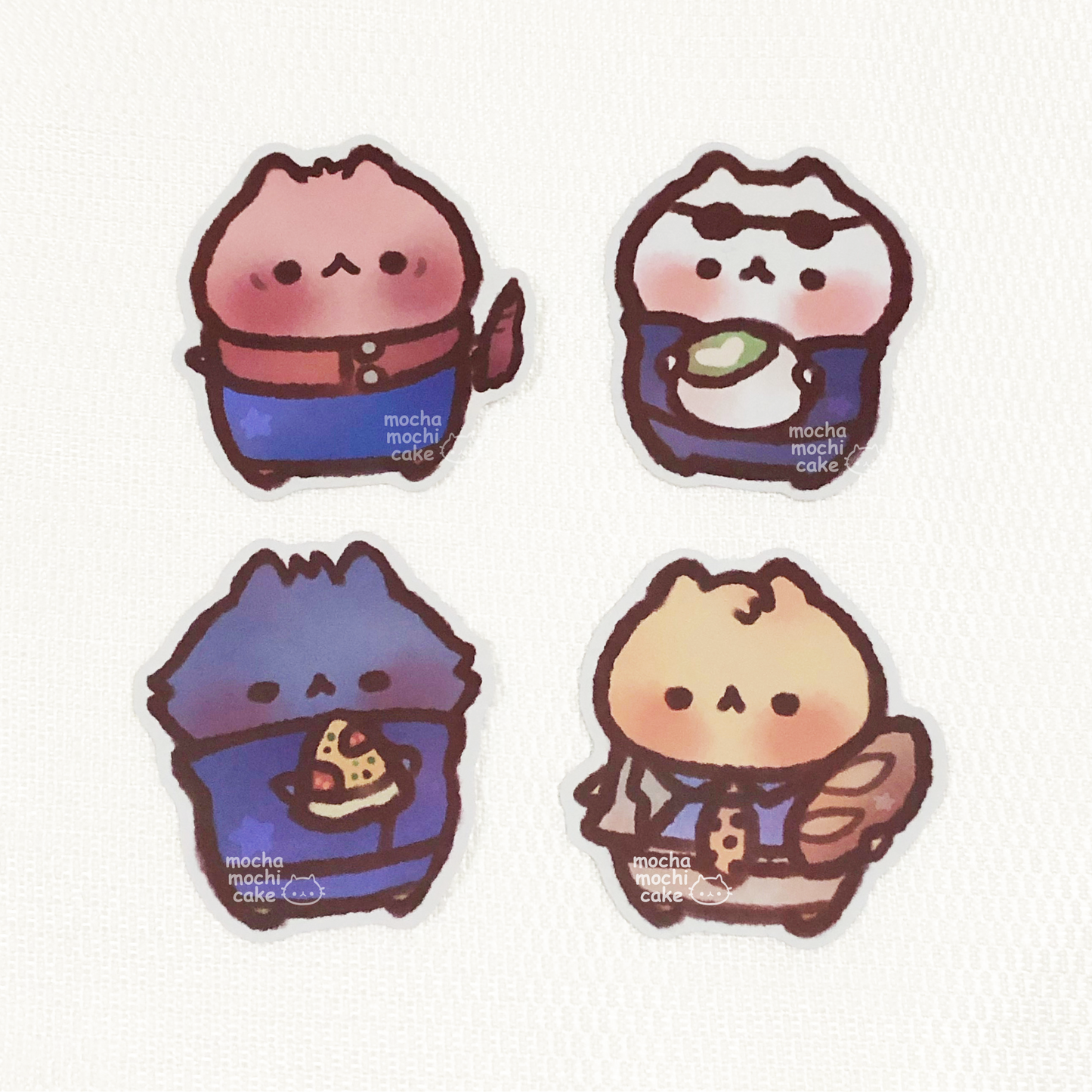 JJK Foodie Mochi Kitties Vinyl Sticker | Jujutsu Kaisen
