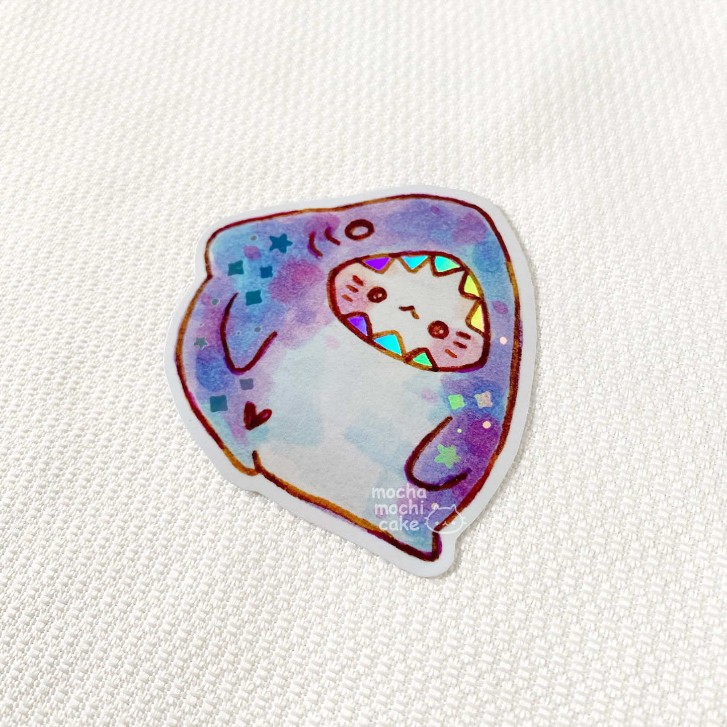 Chonky Shark Kitty Vinyl Sticker