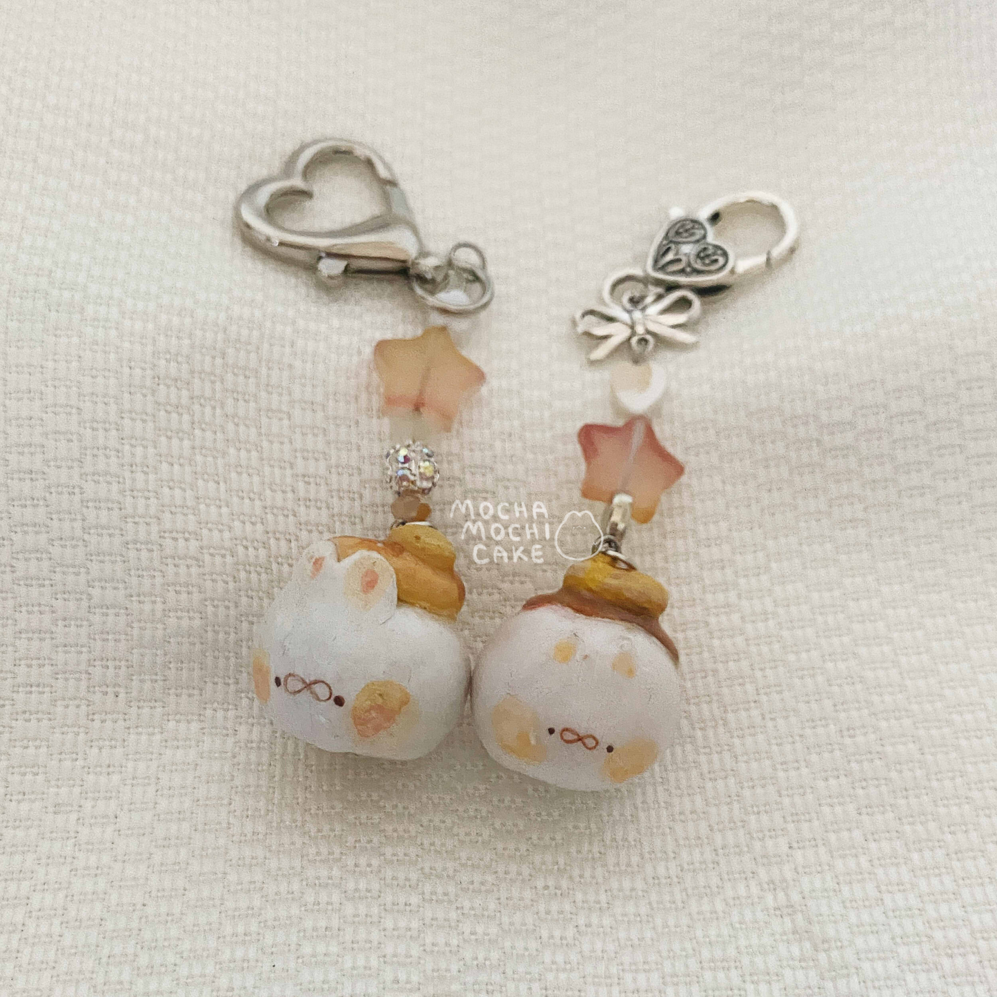Toasty Bunnies Polymer Clay Keychain
