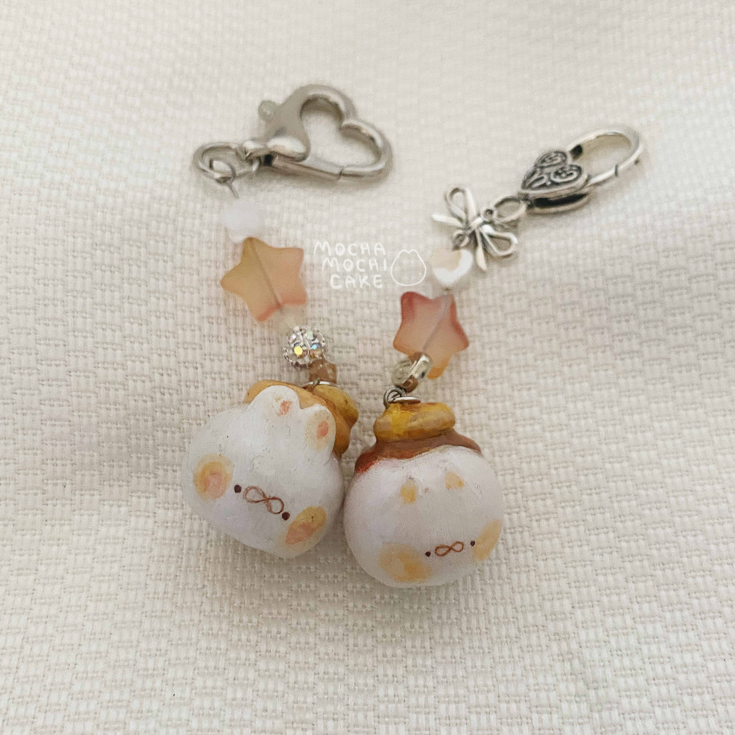 Toasty Bunnies Polymer Clay Keychain