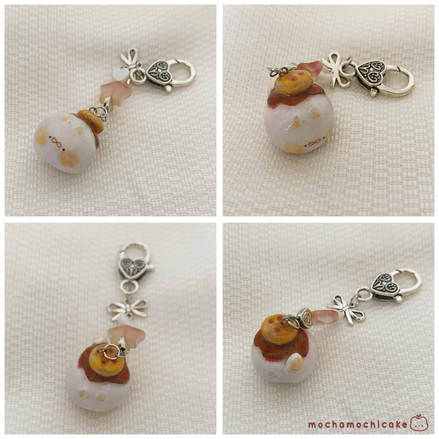 Toasty Bunnies Polymer Clay Keychain