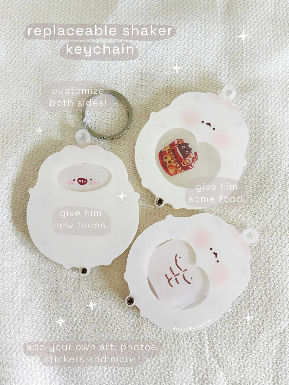 Chonky Kitty Openable Replaceable Shaker Keychain