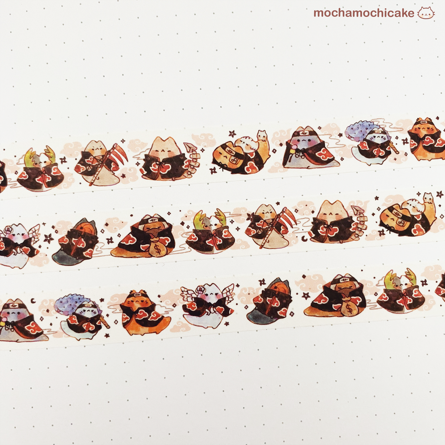 Akatsuki Kitties Washi Tape | Naruto