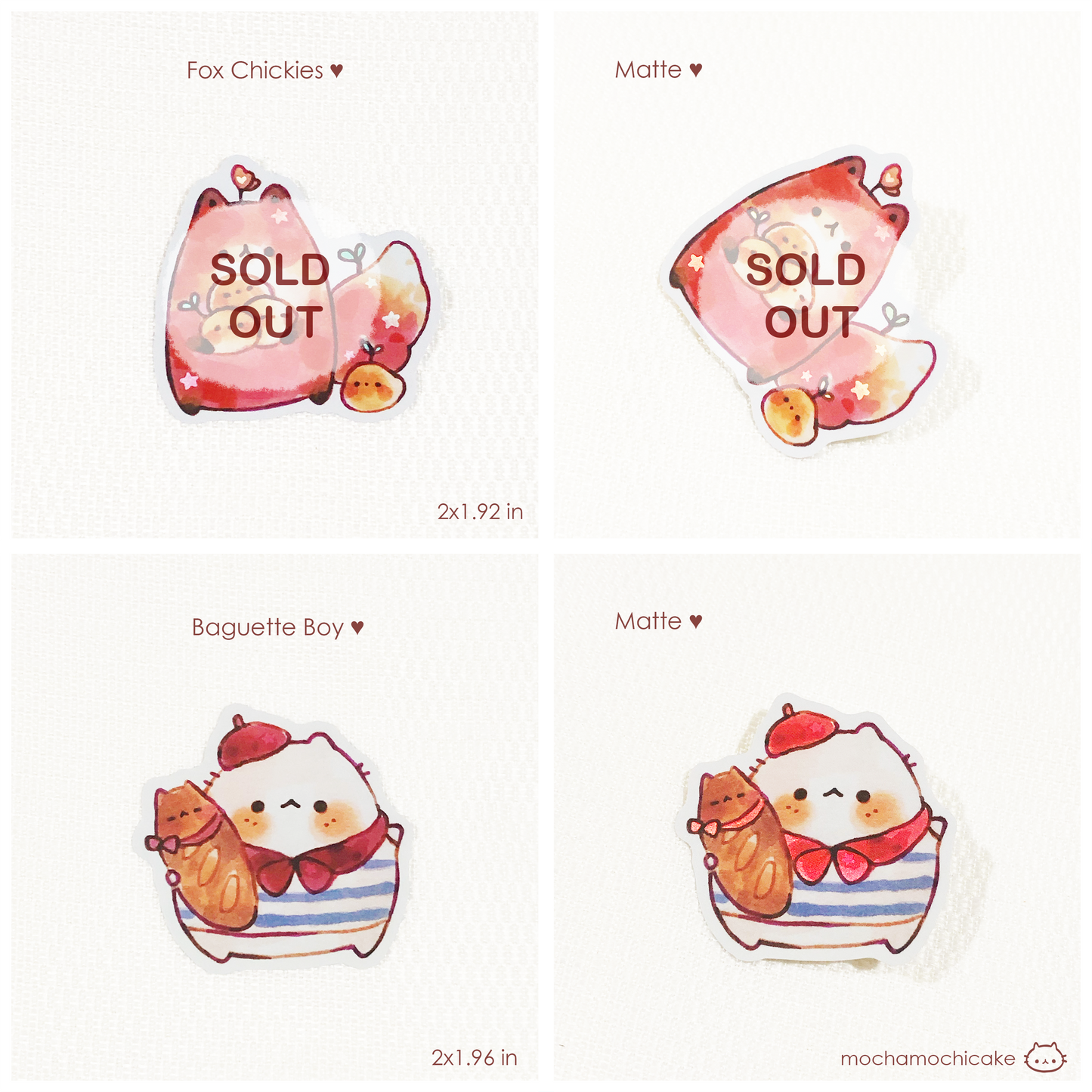 Cute Chonky Animals 2 Vinyl Stickers