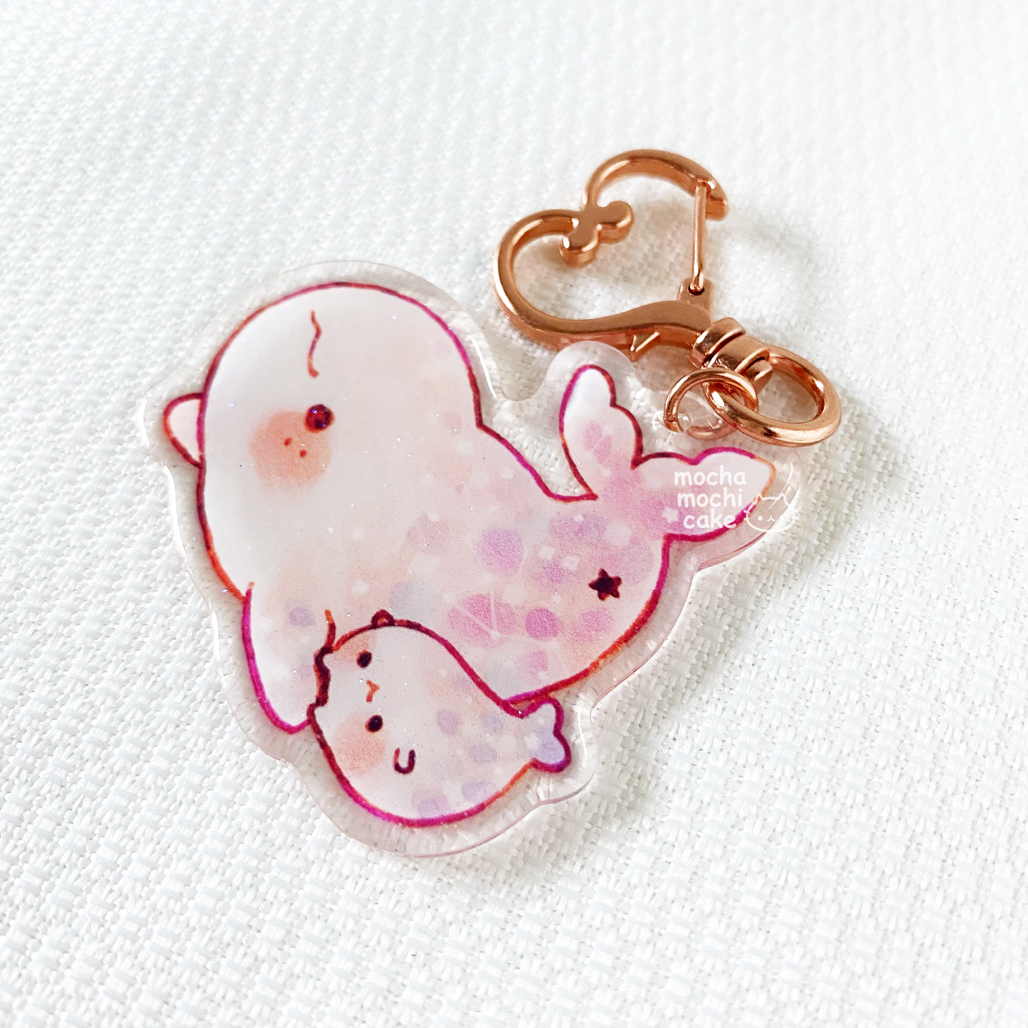 Dreamy Beluga Acrylic Keychain