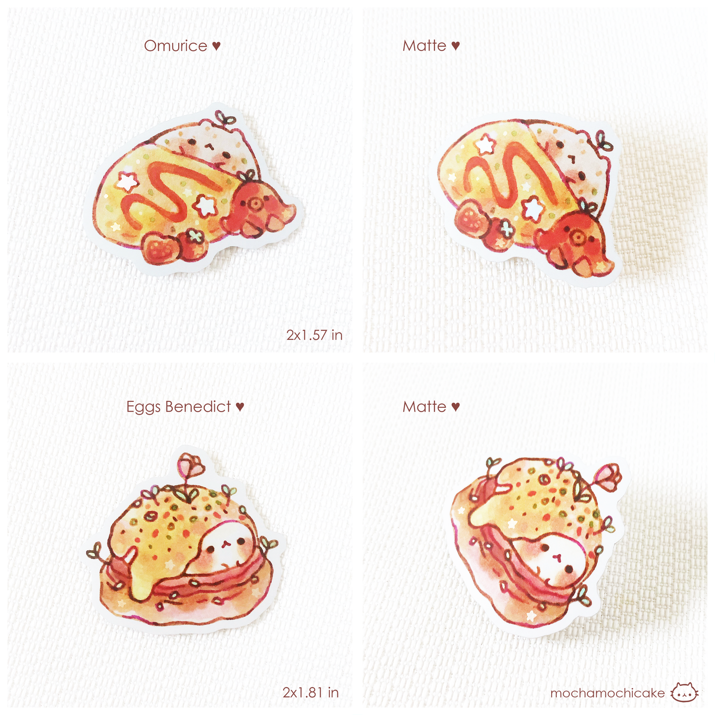 Cute Animal Foodies Vinyl Stickers