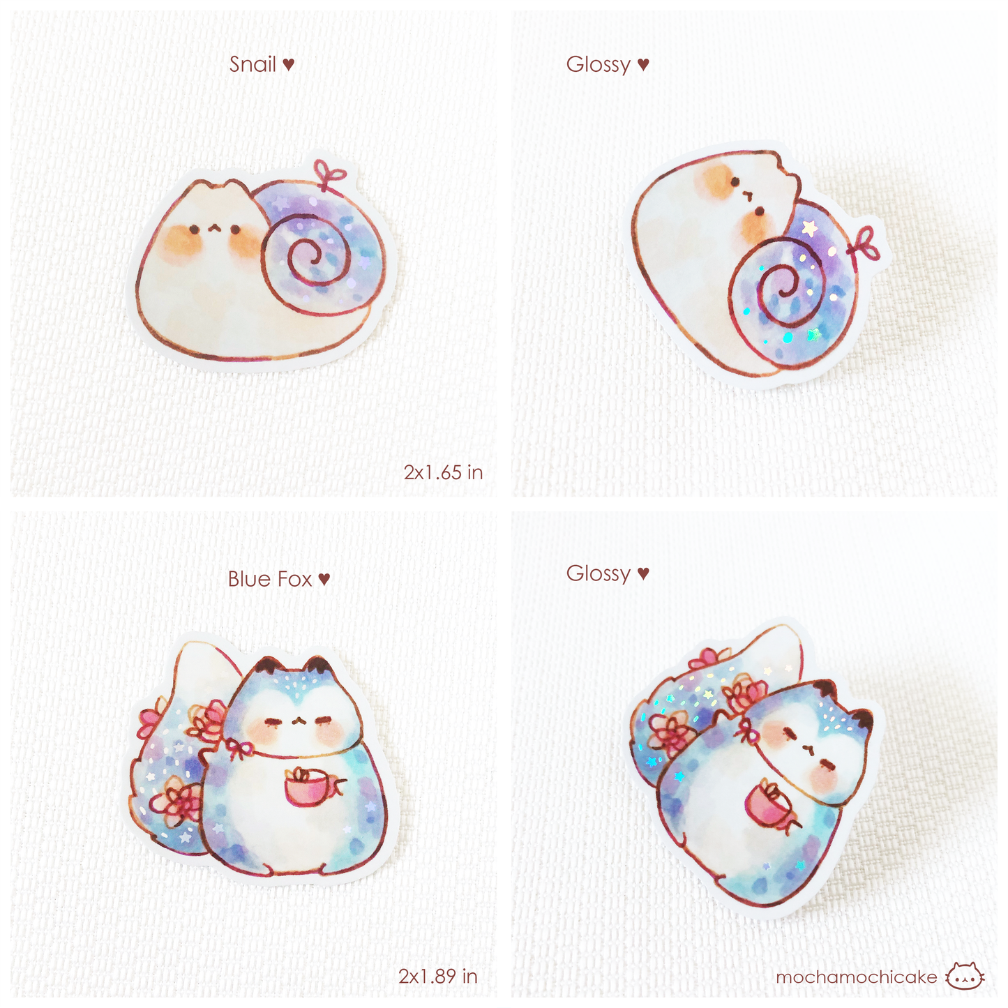Cute Chonky Animals 3 Vinyl Stickers