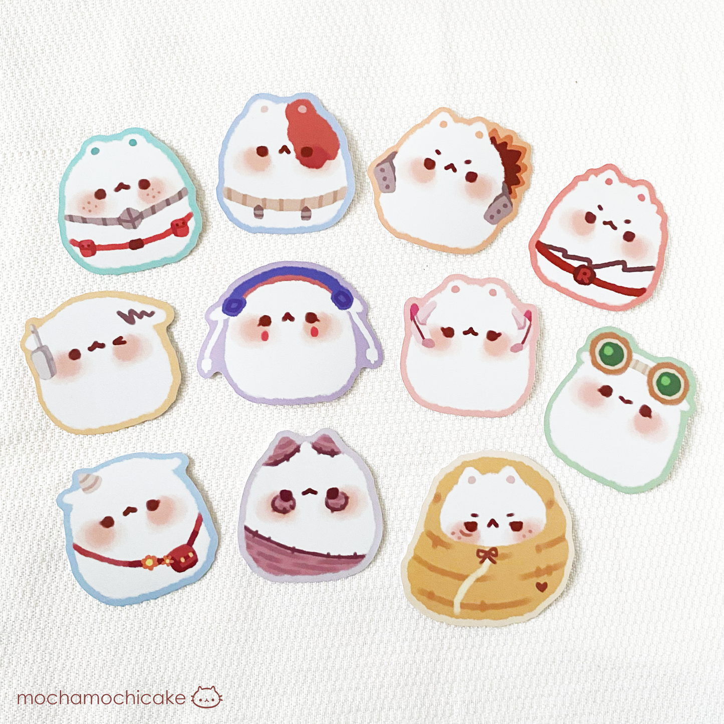 BNHA Mochi Kitty Vinyl Stickers | My Hero Academia