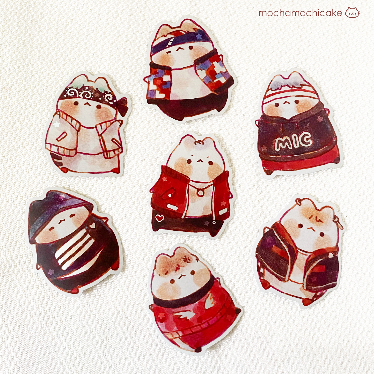 BTS KPop Boys Kitty Vinyl Stickers