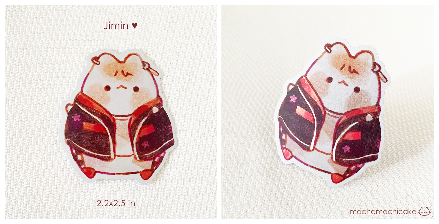 BTS KPop Boys Kitty Vinyl Stickers