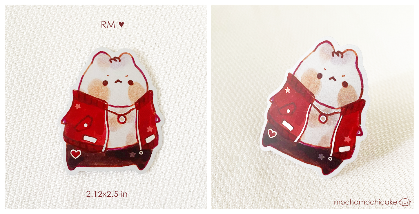 BTS KPop Boys Kitty Vinyl Stickers