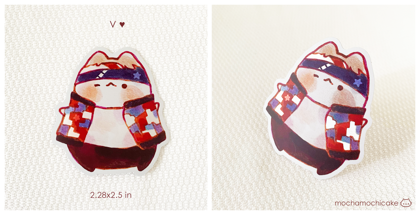 BTS KPop Boys Kitty Vinyl Stickers