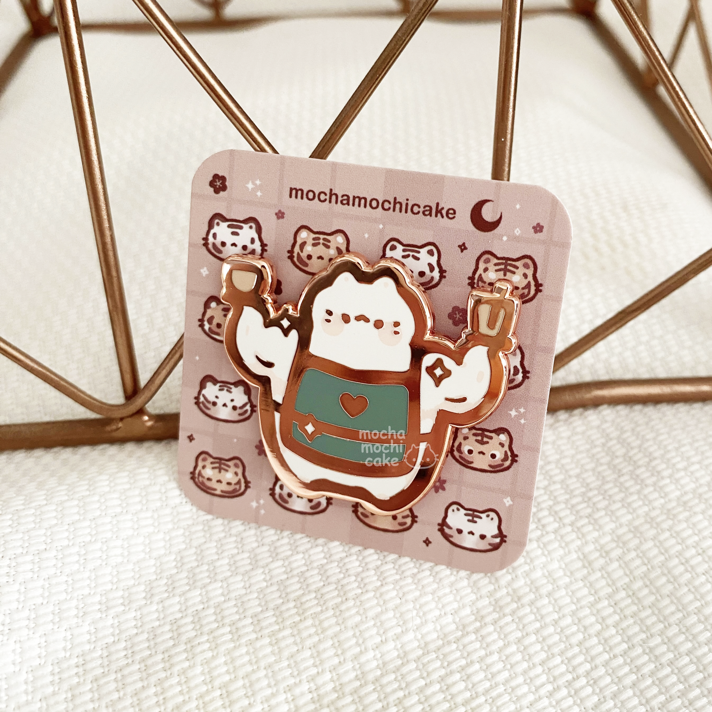 Buff Barista Kitty Hard Enamel Pin