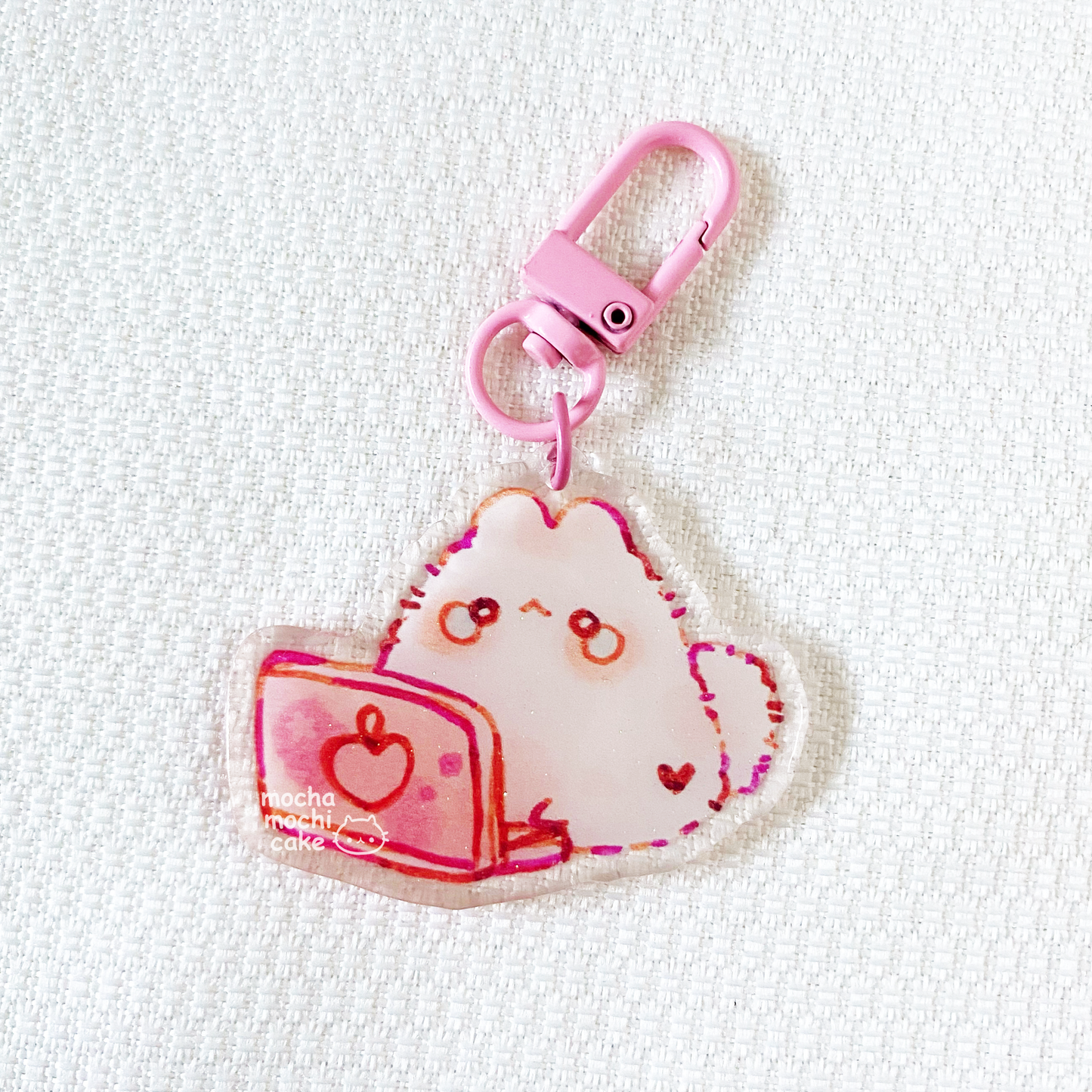 Relatable Working Bunny Life Acrylic Keychain