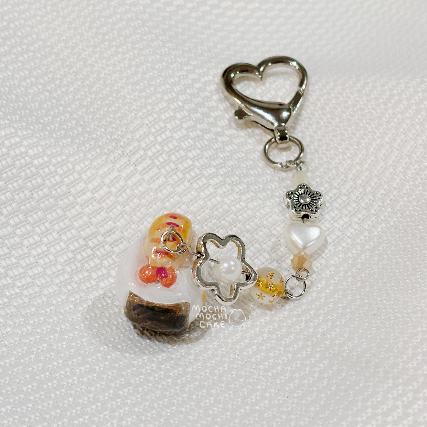 Kitty Onigiri Polymer Clay Keychain