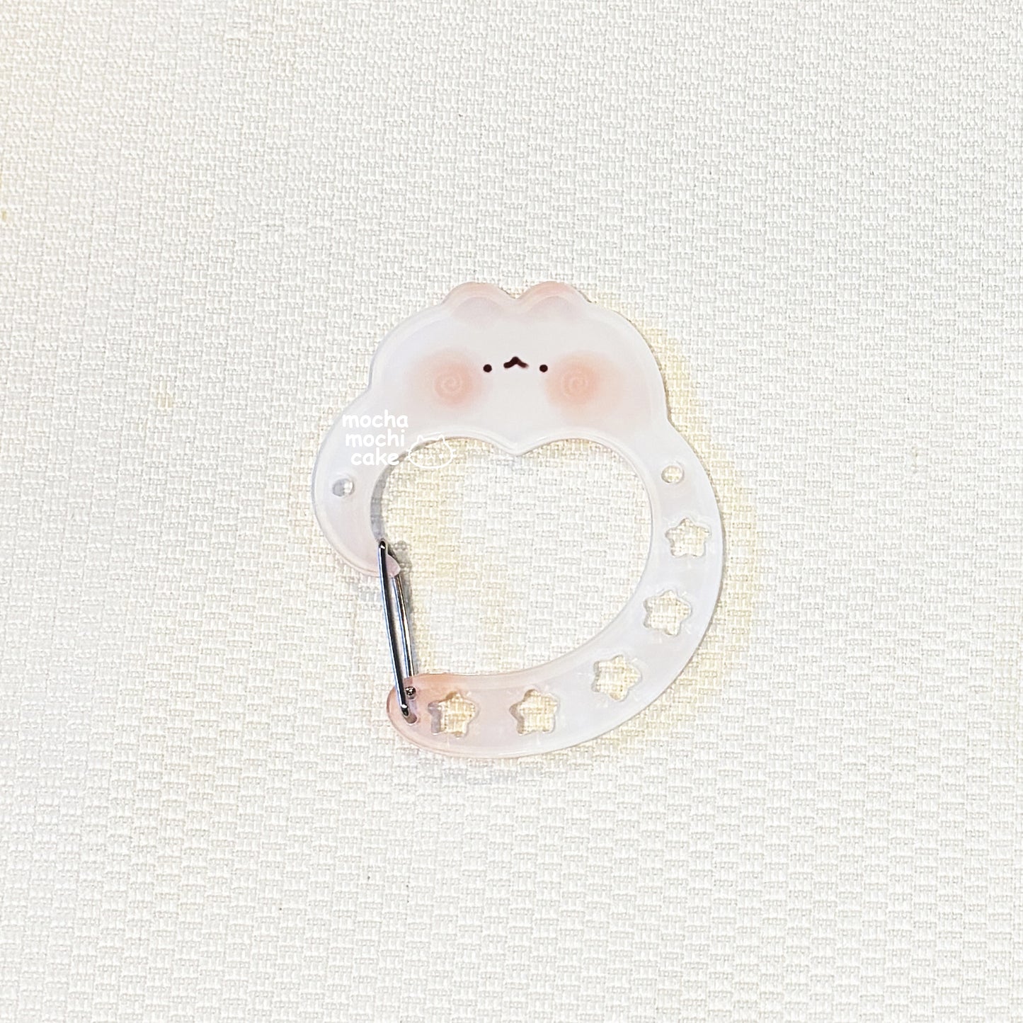 Heart Cat Acrylic Carabiner