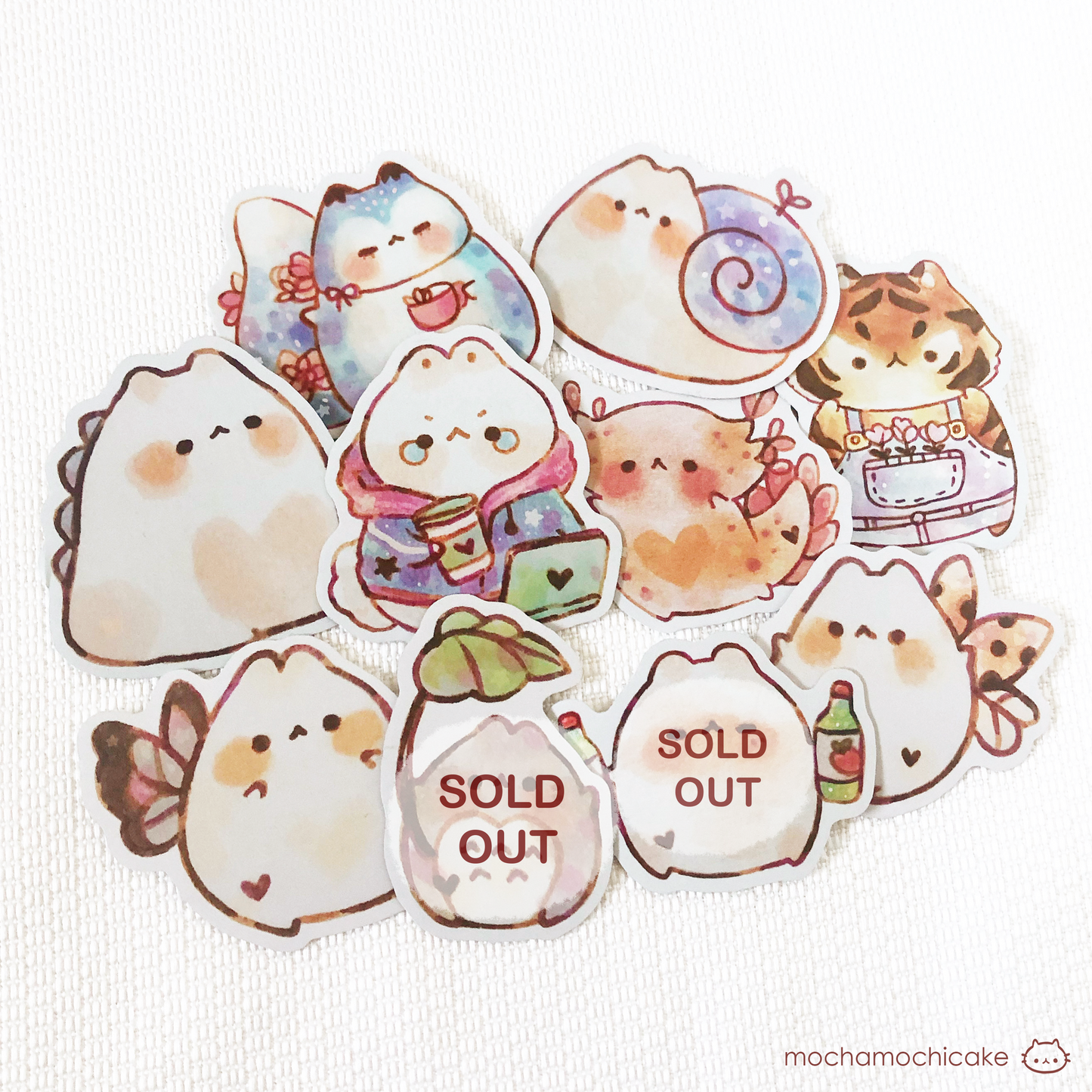 Cute Chonky Animals 3 Vinyl Stickers