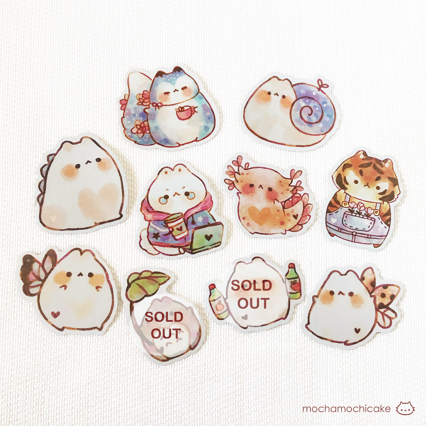 Cute Chonky Animals 3 Vinyl Stickers