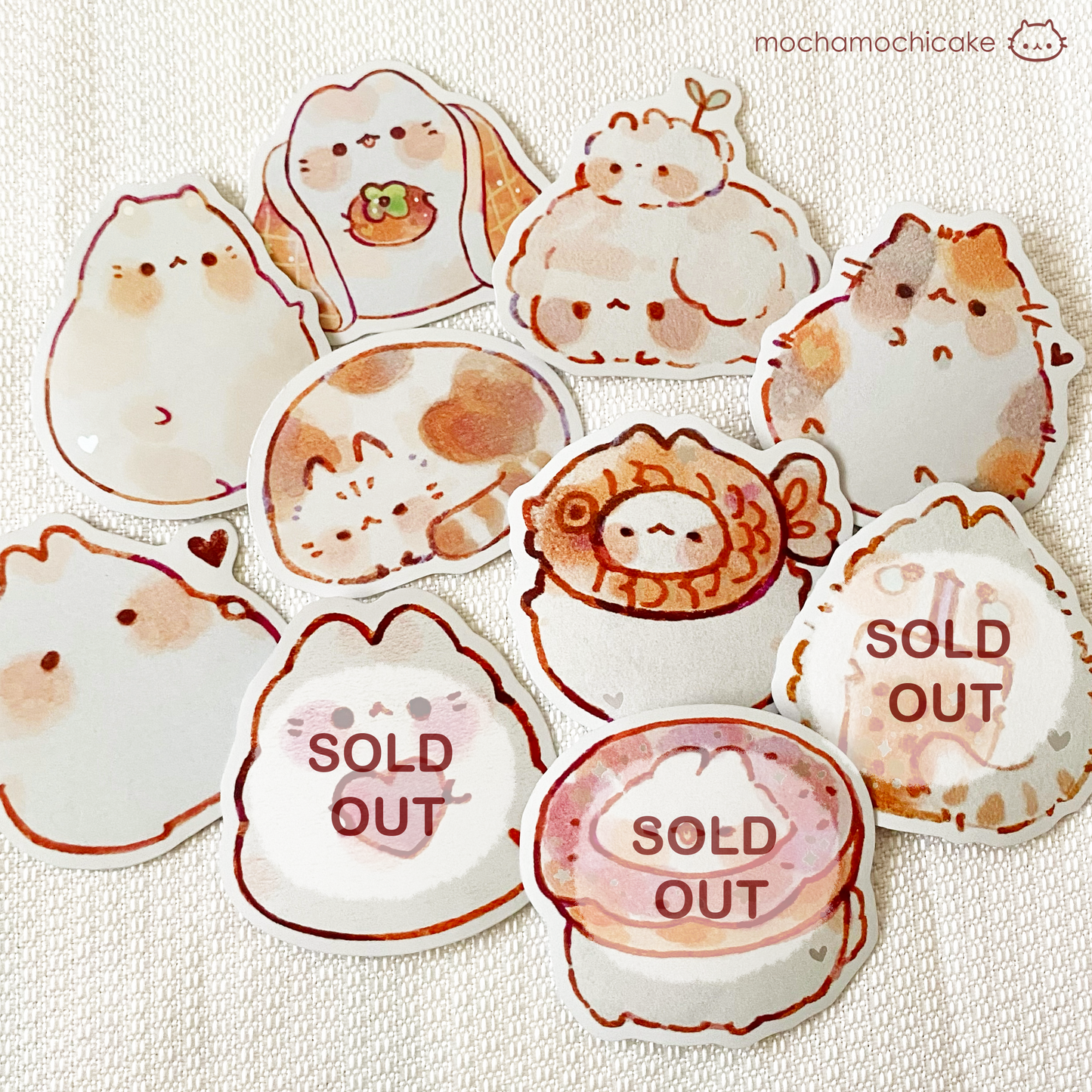 Cute Chonky Animals 5 Vinyl Stickers