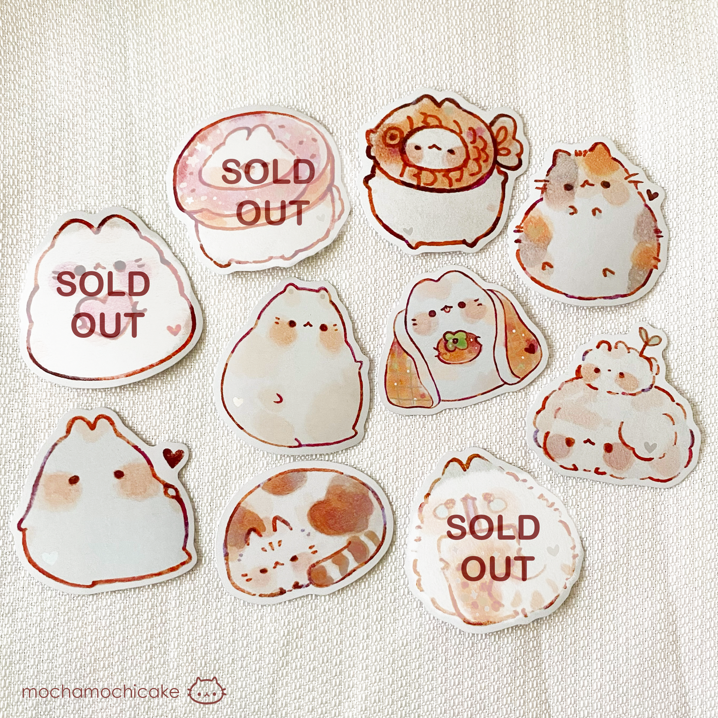 Cute Chonky Animals 5 Vinyl Stickers