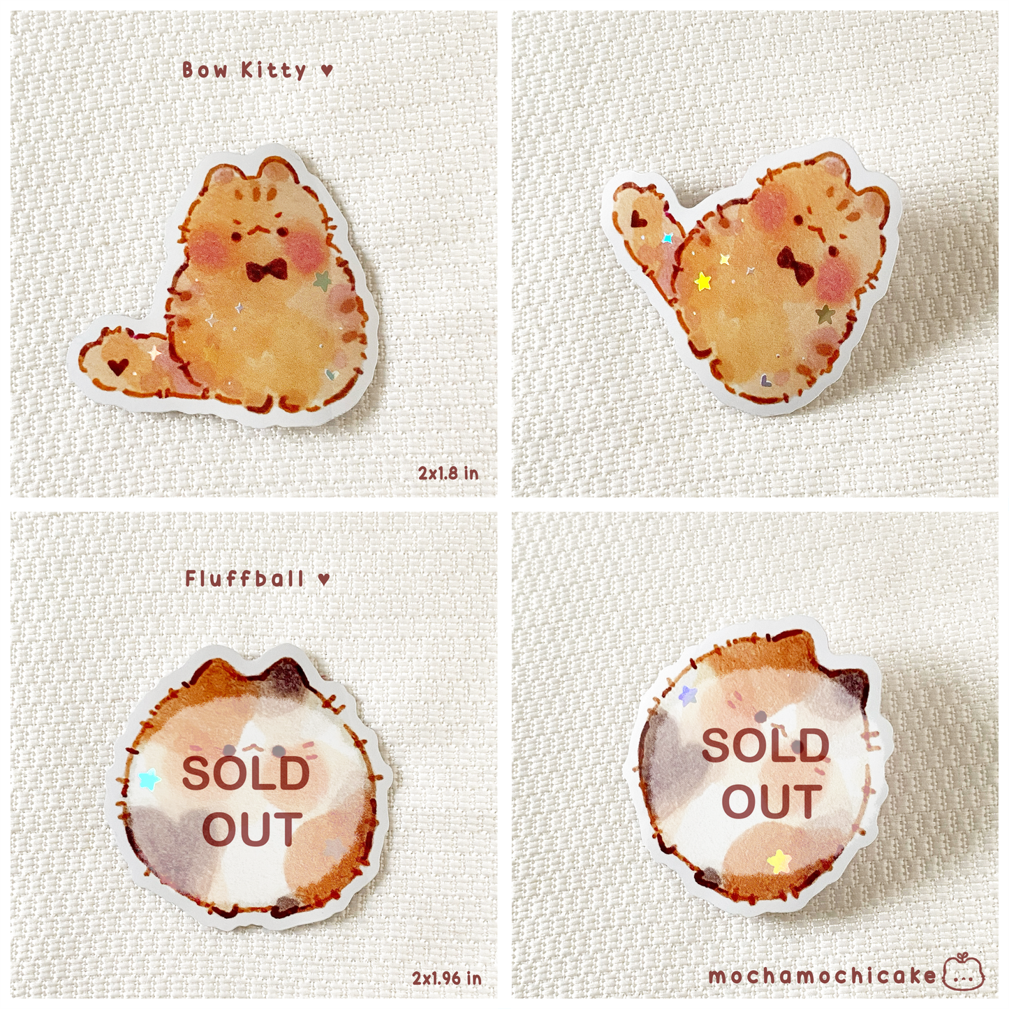 Cute Chonky Animals 7 Vinyl Stickers