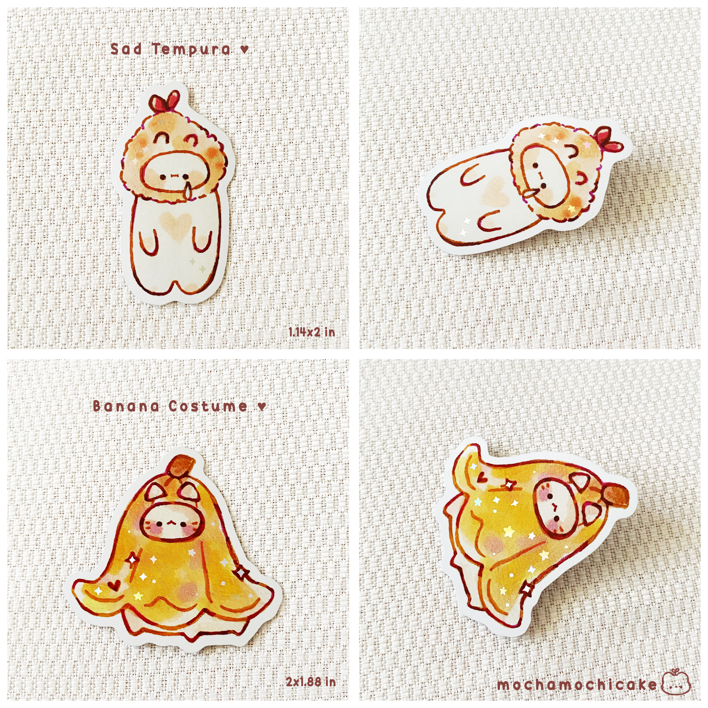 Cute Chonky Animals 8 Vinyl Stickers