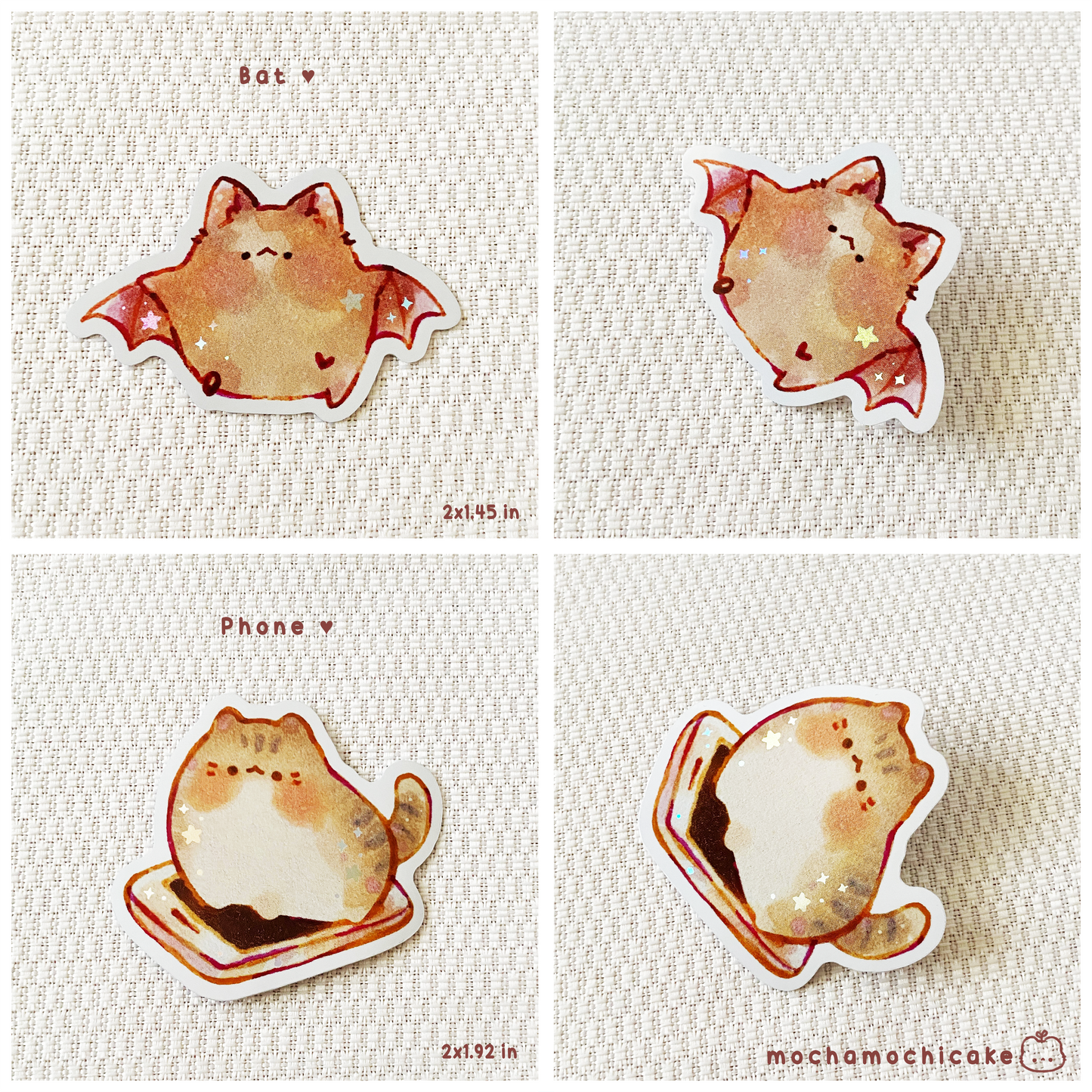 Cute Chonky Animals 8 Vinyl Stickers