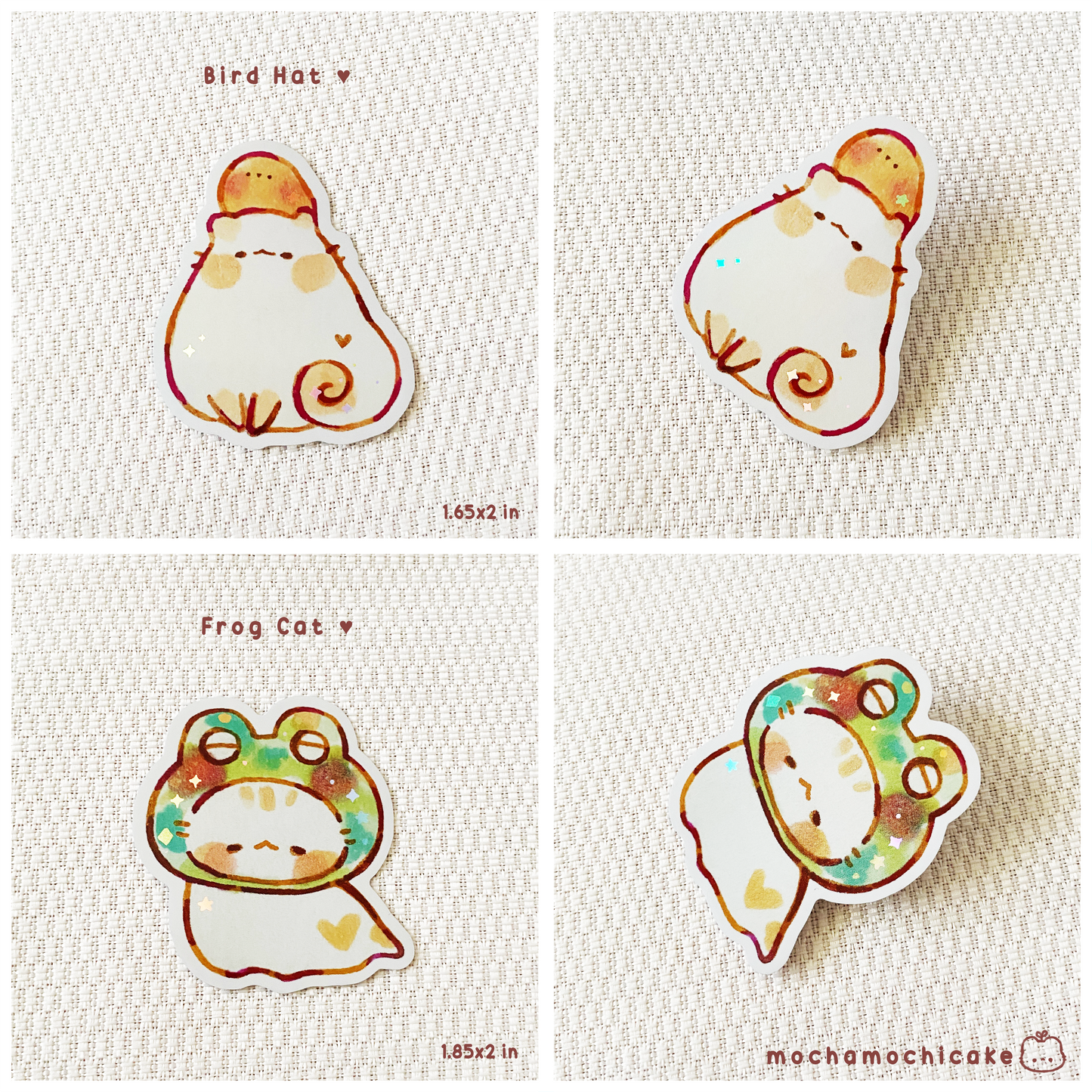 Cute Chonky Animals 8 Vinyl Stickers