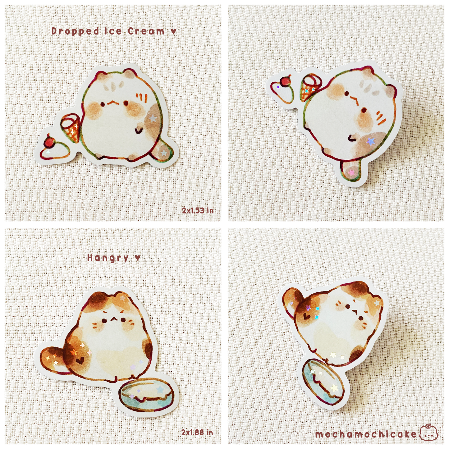 Cute Chonky Animals 8 Vinyl Stickers